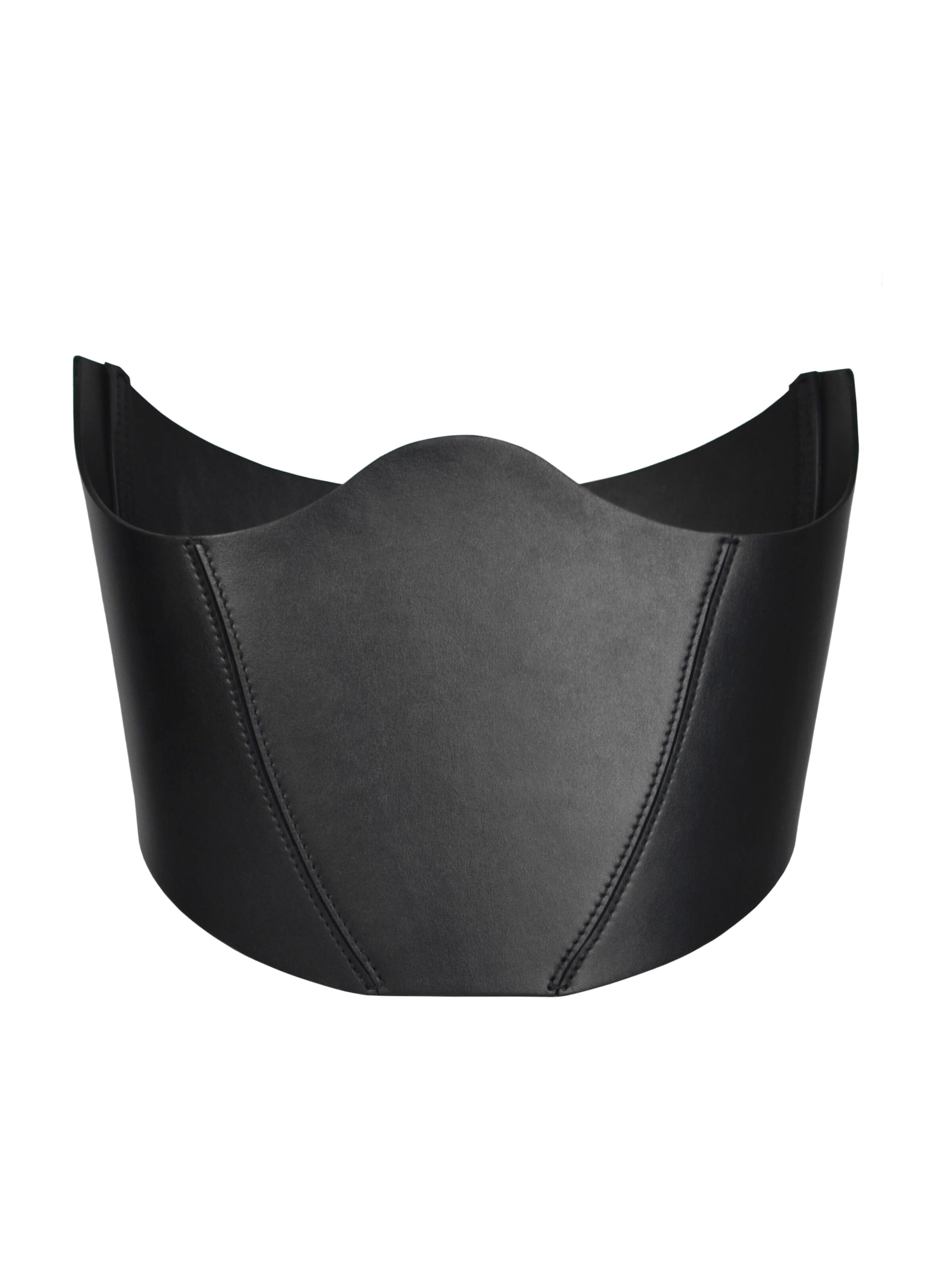 Haute Cuir Gürtel 'Structured Underbust Corset Belt'‌‌‌‌‌‌ in Schwarz: Vorderseite