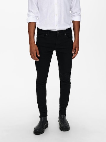 Only & Sons Jeans in Zwart: voorkant
