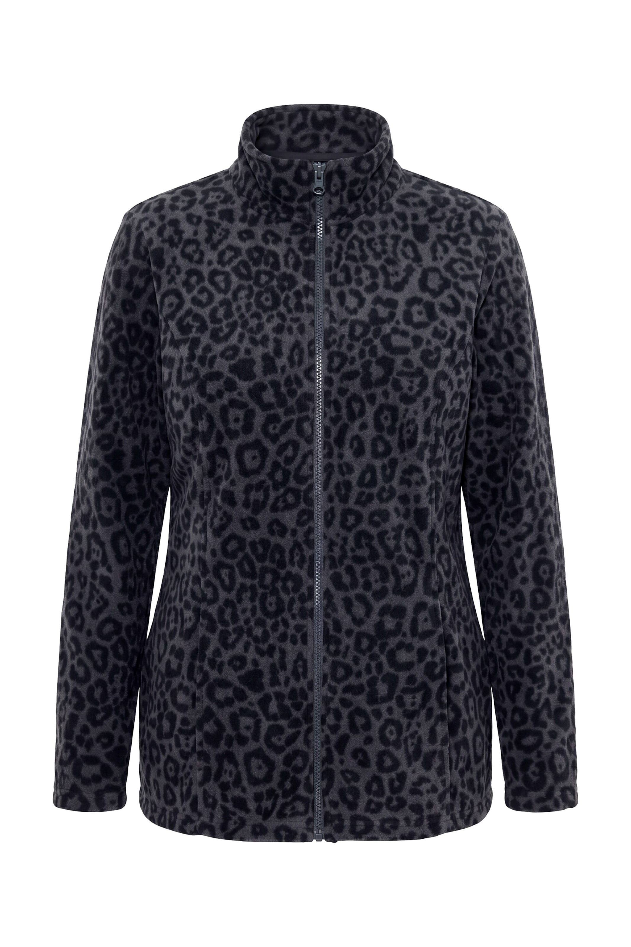 Ulla Popken Sweatjacke in Schwarz: Vorderseite