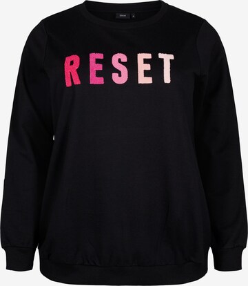 Zizzi Sweatshirt in Black: front