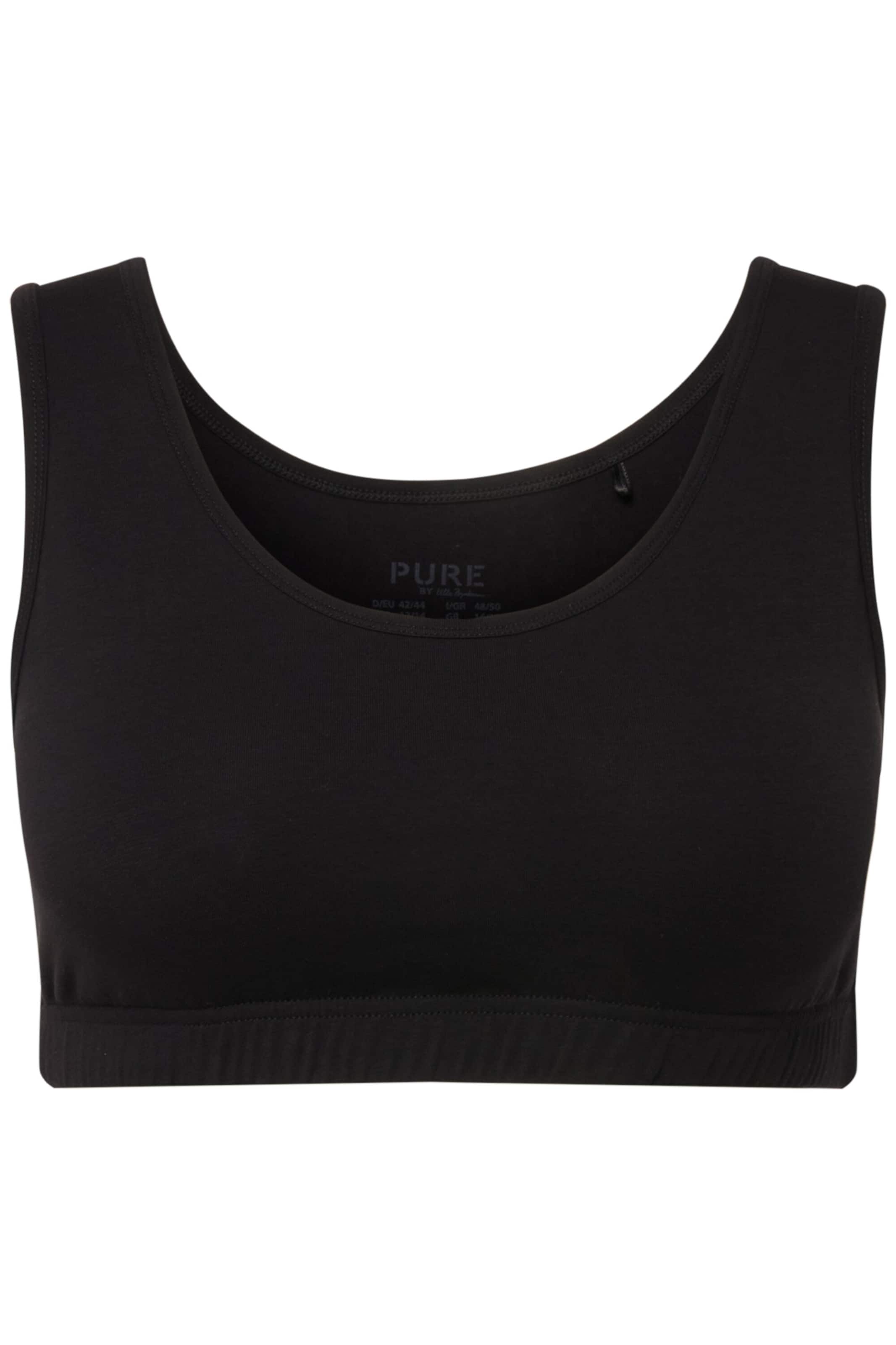 Ulla Popken T-Shirt BH in Schwarz: Vorderseite