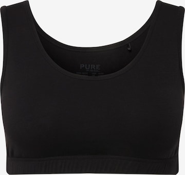Ulla Popken T-Shirt BH in Schwarz: Vorderseite