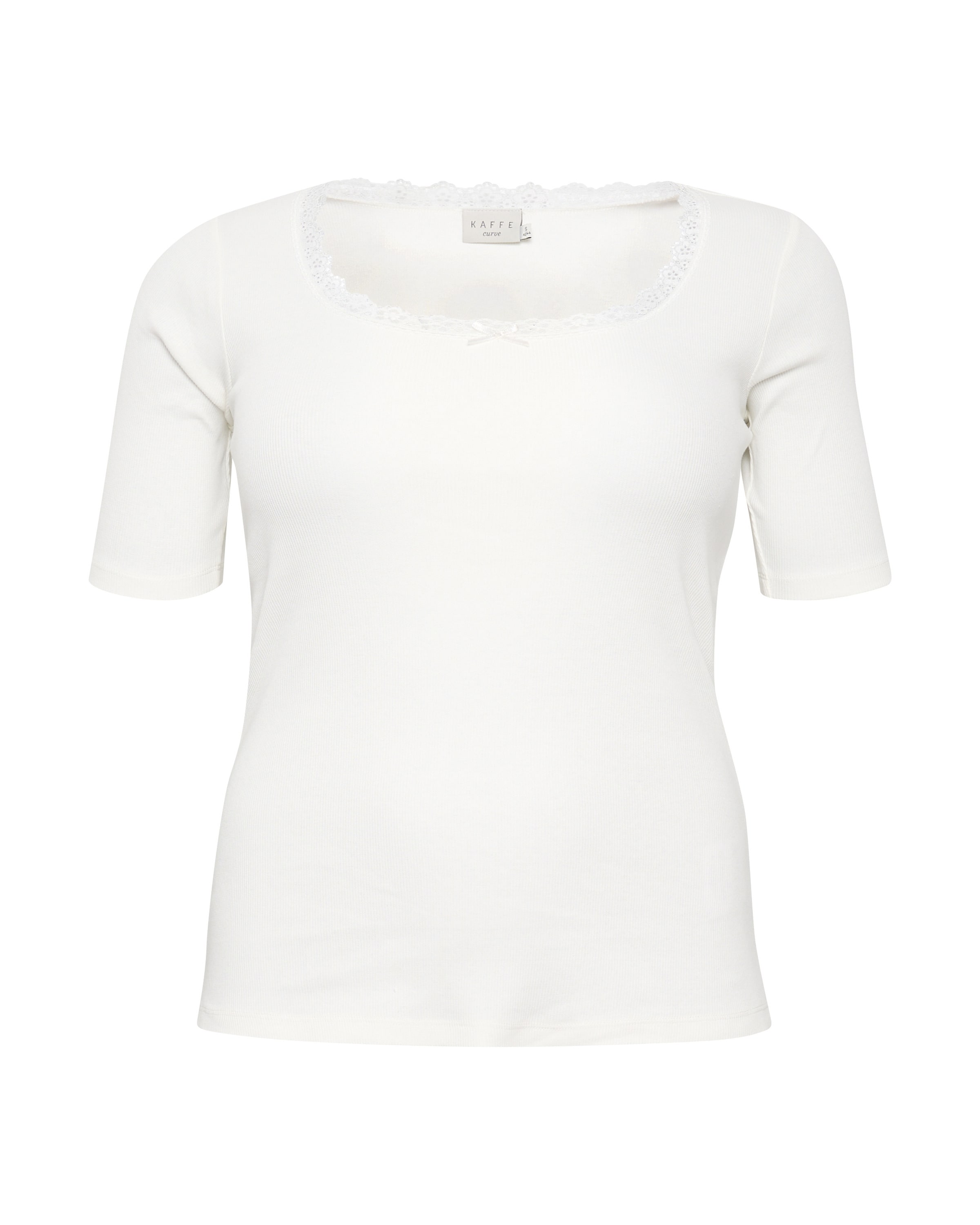 T-shirt 'Britt' KAFFE CURVE en blanc : devant