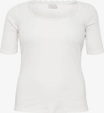 KAFFE CURVE T-shirt 'Britt' i vit: framsida