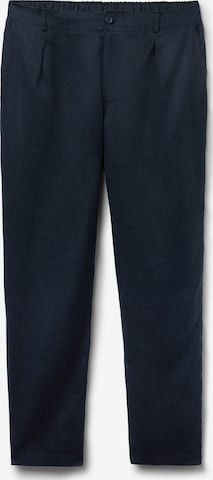 IUMAN Intimissimi Regular Pleat-Front Pants in Blue: front