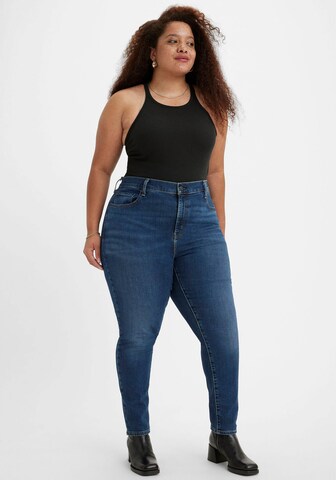 Levi's® Plus Skinny Jeansy '721 PL Hi Rise Skinny' w kolorze niebieski