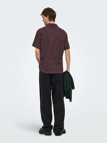 Only & Sons Poloshirt 'ONSBEN' in Lila
