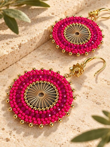 Boucles d'oreilles 'LOLA' Alster Herz en rose