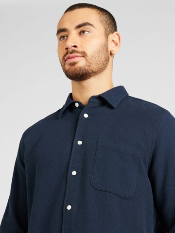 Samsøe Samsøe Regular fit Button Up Shirt 'LIAM' in Blue