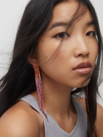 Boucles d'oreilles Pull&Bear en rose