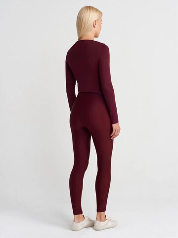 Skinny Leggings 'Gamaschen' Dilvin en rouge