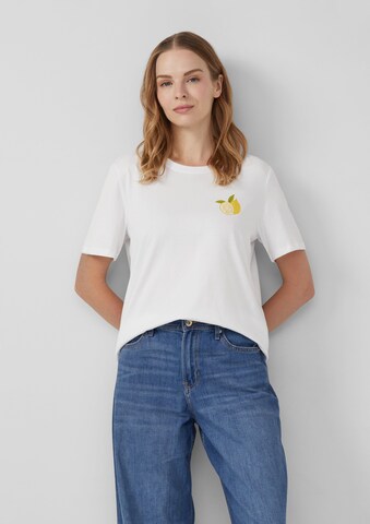 T-shirt s.Oliver en blanc : devant
