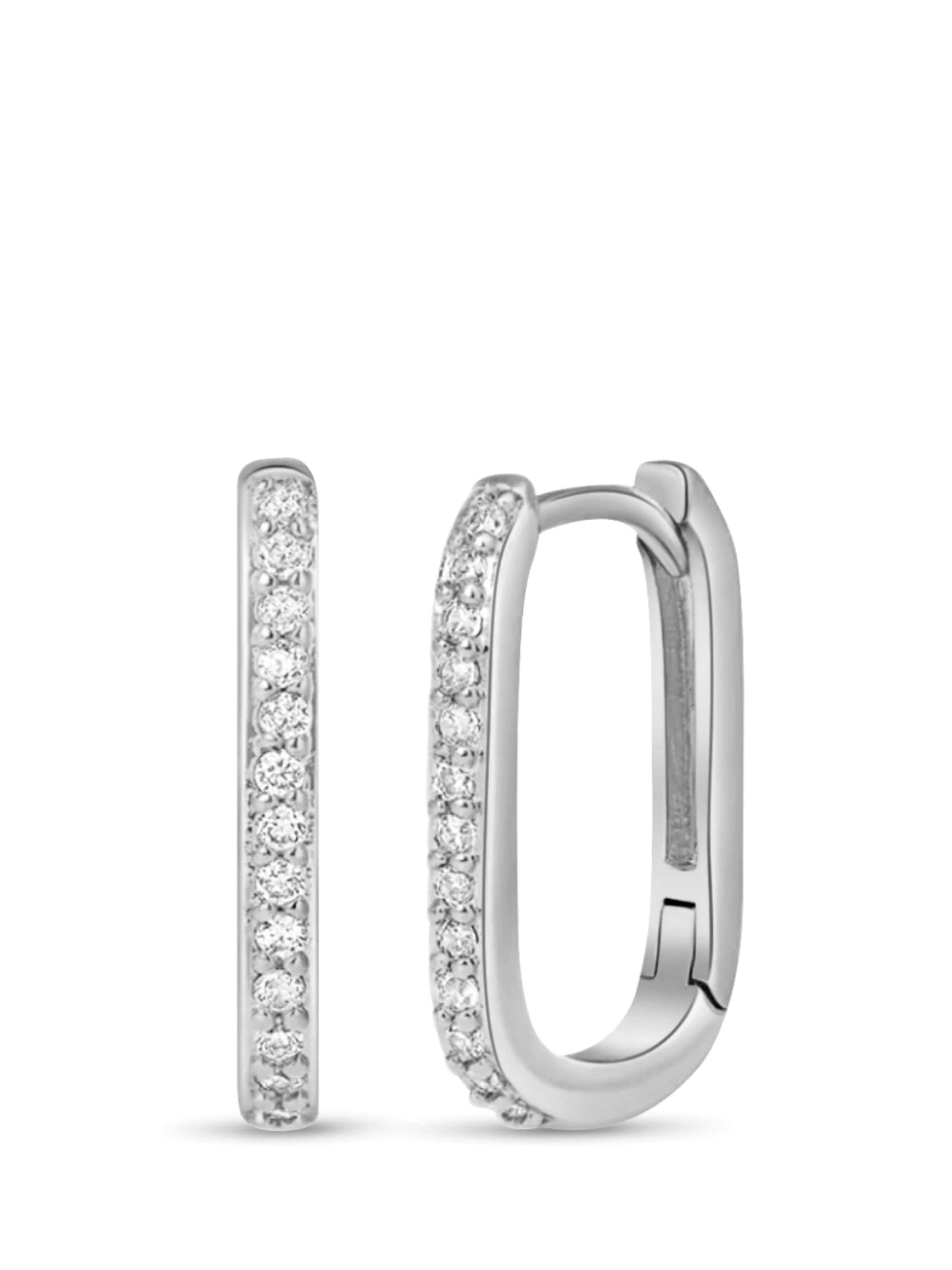 Pure Schmuck Earrings 'U-förmige' in Silver: front