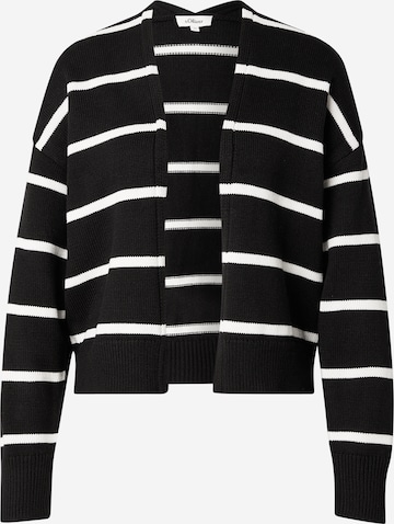 s.Oliver Knit Cardigan in Black: front