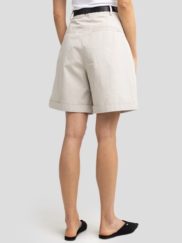 BIG STAR Wide leg Pleat-front trousers 'MARYLIANI' in Beige