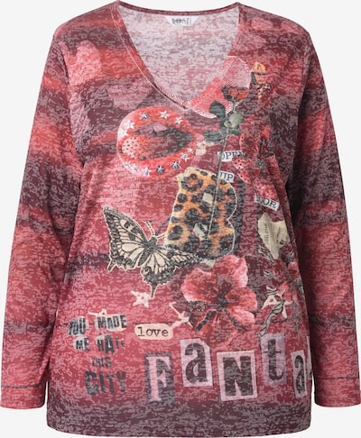 Angel of Style Shirt in mischfarben / weinrot, Produktansicht
