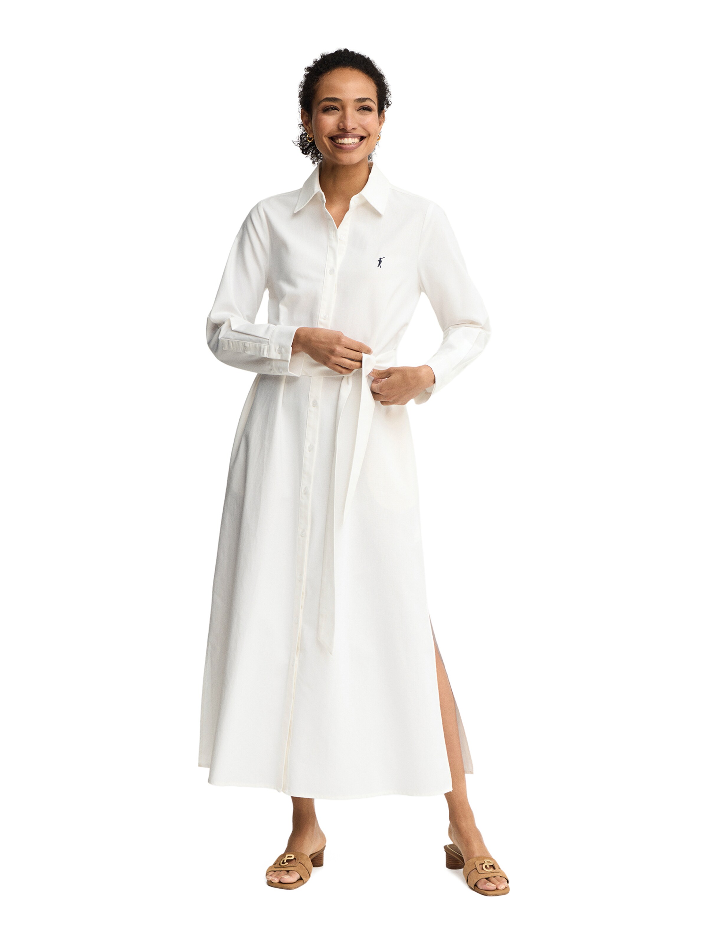 Polo Club Shirt Dress 'Rigby' in White: front