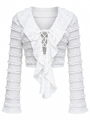 Ombre Blouse in Wit: voorkant