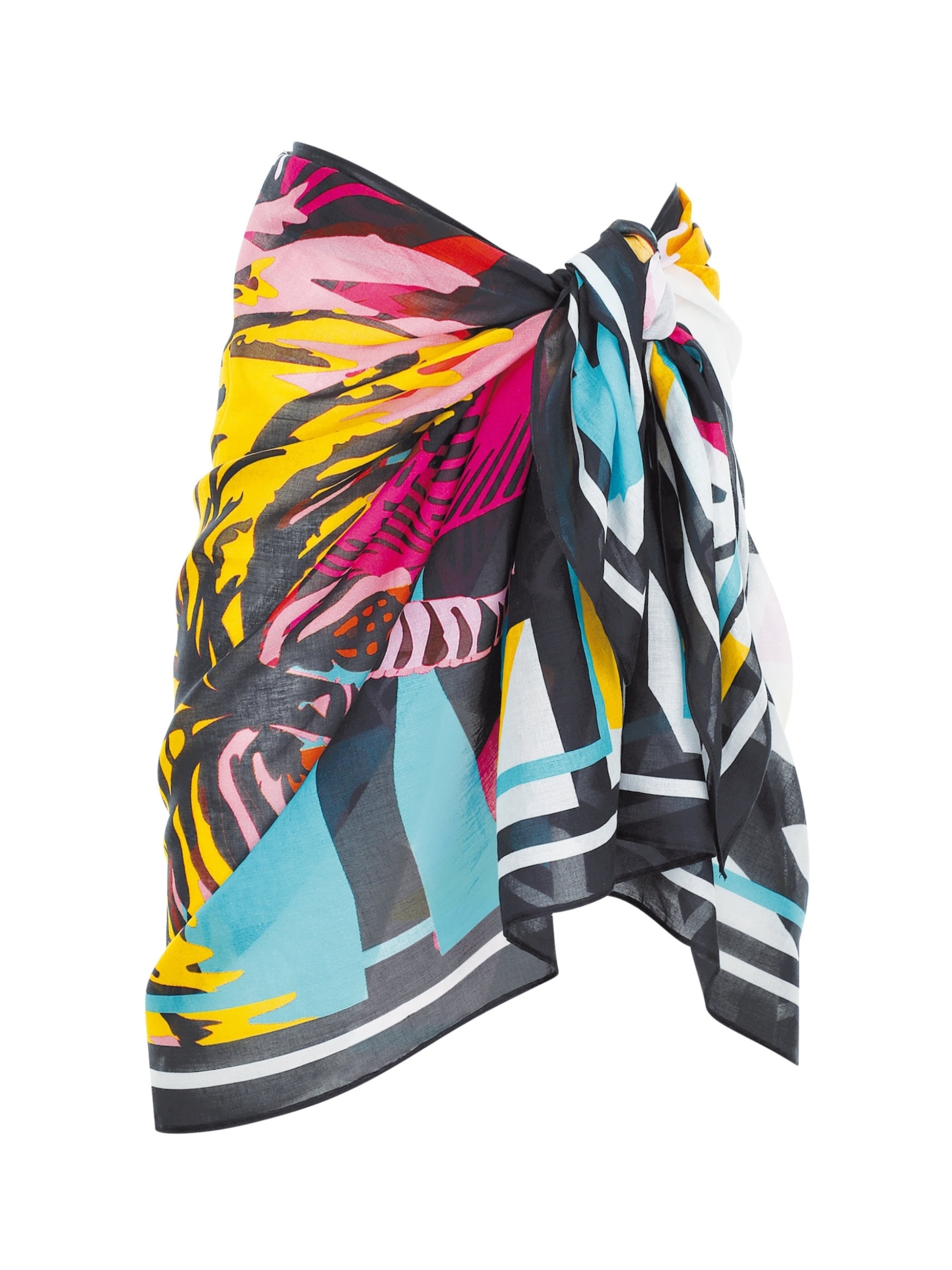 SUNMARIN Beach Towel 'Fiesta Pop' in Black: front