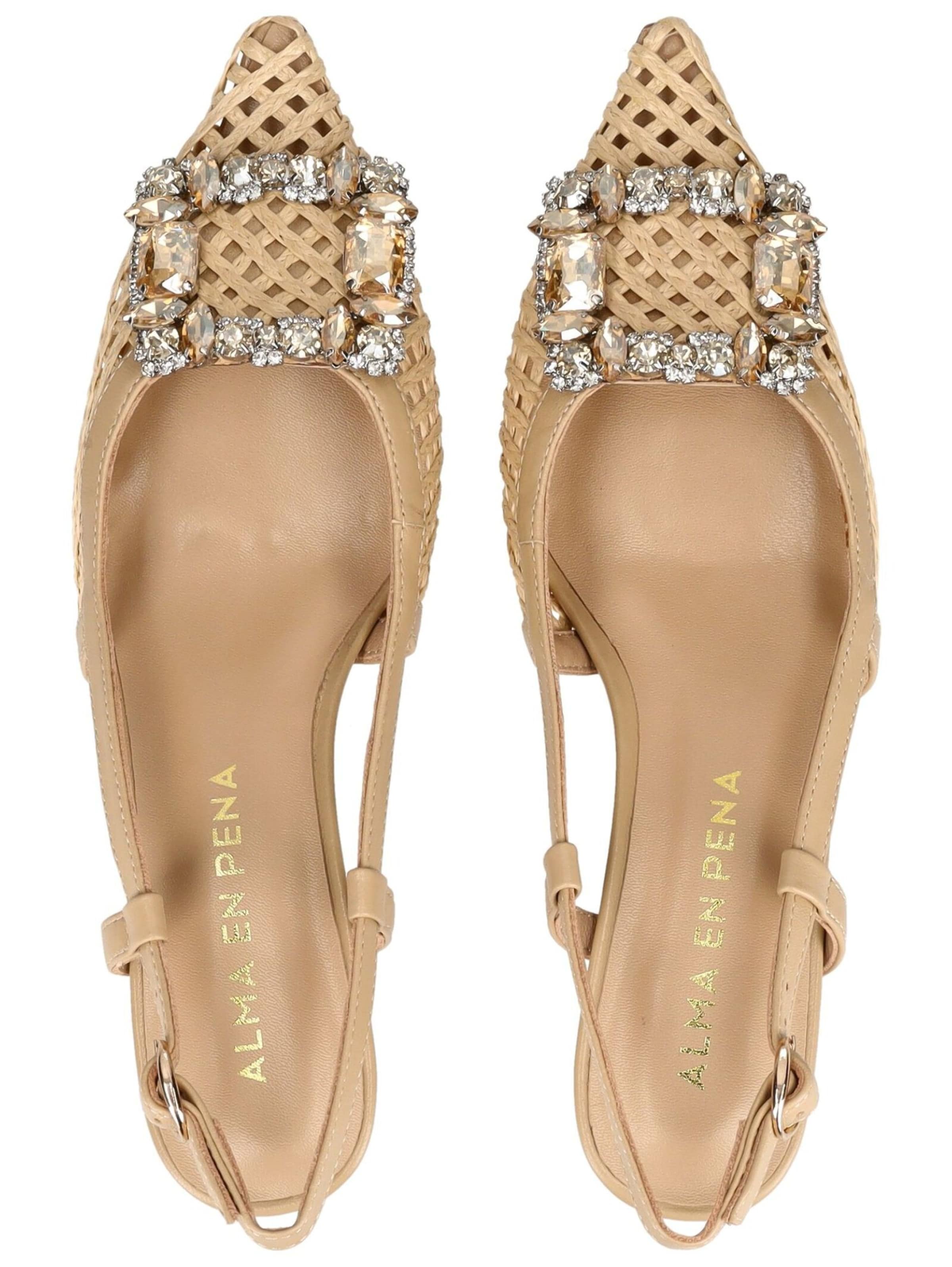 Alma En Pena Slingback Pumps in Beige
