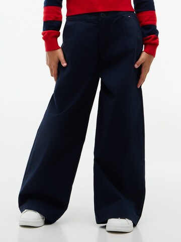 TOMMY HILFIGER Wide Leg Hose 'Essential' in Blau: Vorderseite