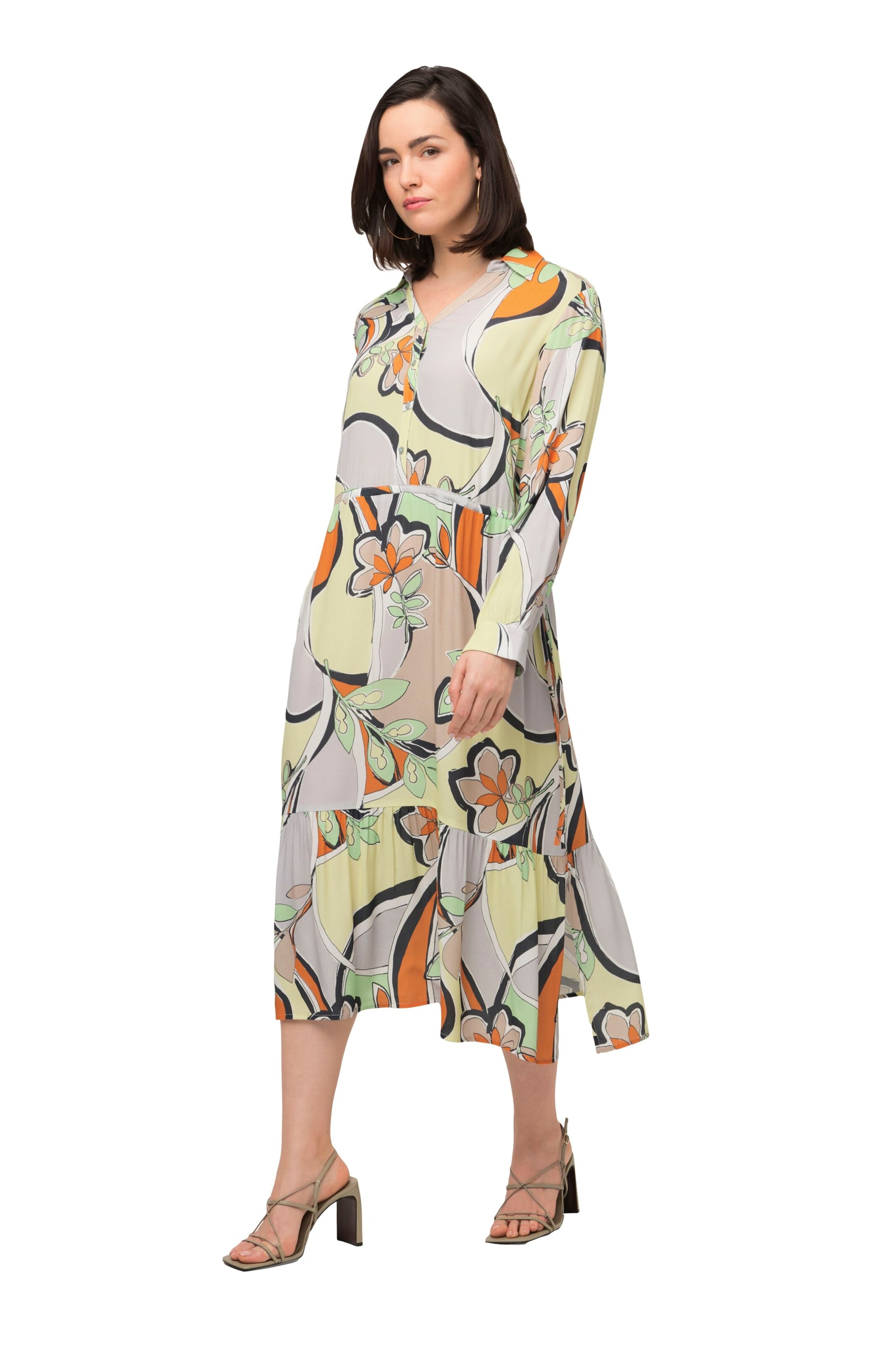 Ulla Popken Shirt dress in Grey: front