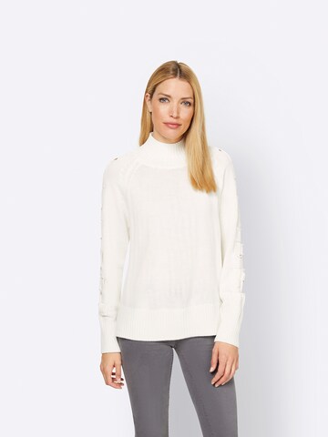 Pull-over heine en blanc : devant