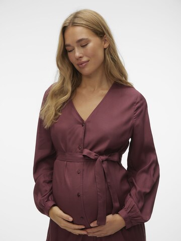 MAMALICIOUS Shirt Dress 'SOPHIA LIA' in Red