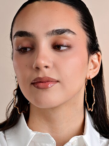 Akzent Ohrringe 'Nasae, langlebig'‌‌‌‌‌‌‌‌‌‌ in Gold: Vorderseite
