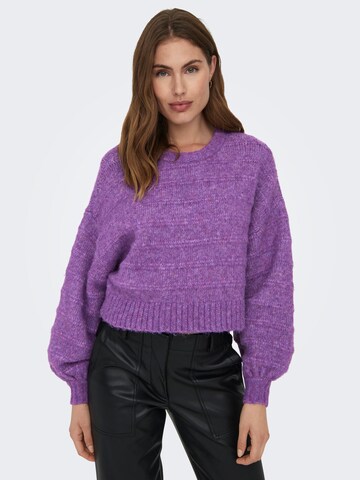 ONLY Sweater 'Celina' in Purple: front