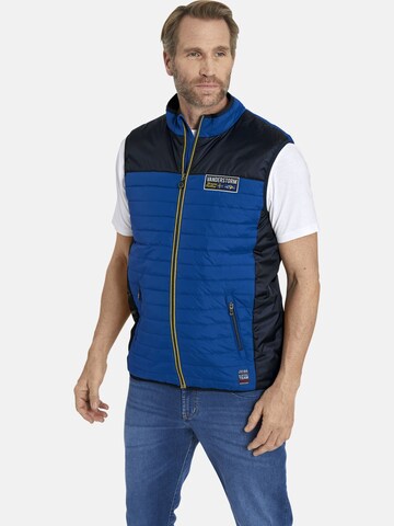 Jan Vanderstorm Bodywarmer ' Koldewin ' in Blauw: voorkant