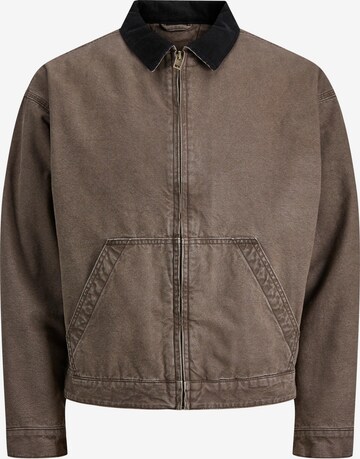 Veste mi-saison 'Dave' JACK & JONES en marron : devant