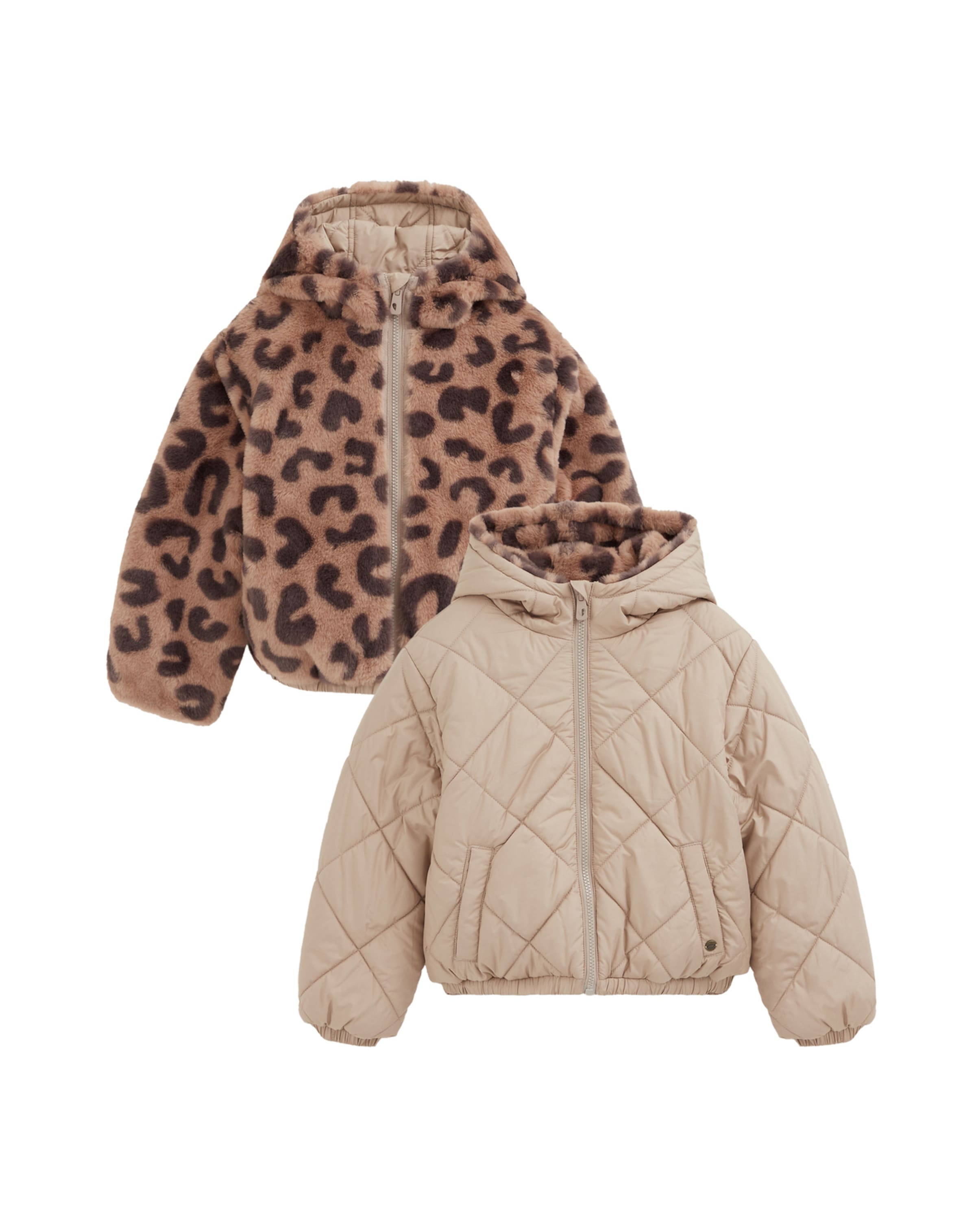 WE Fashion Wendejacke in Beige: Vorderseite