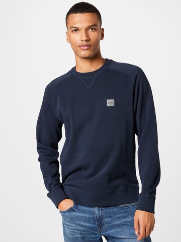 Sweat-shirt 'Westart' BOSS en bleu : devant