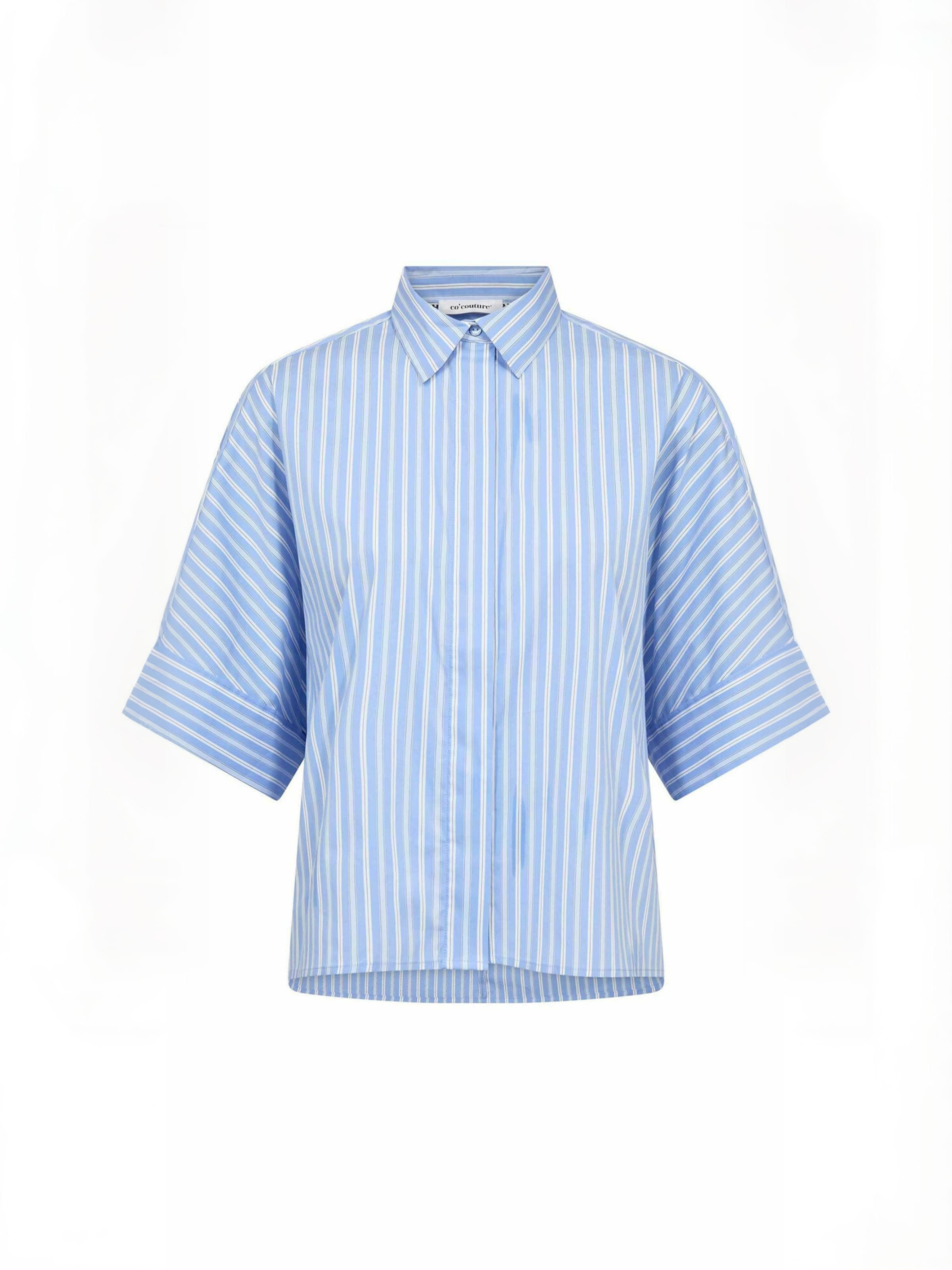 co'couture Tričko ' KaieCC Stripe SS ' – modrá: přední strana