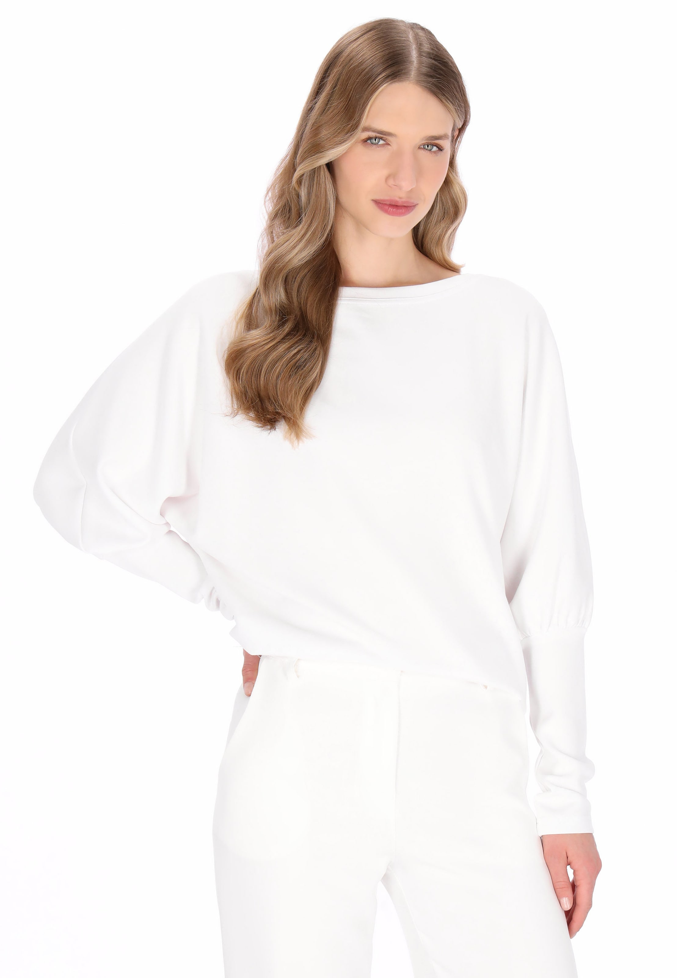 Sweat-shirt DreiMaster Klassik en blanc : devant