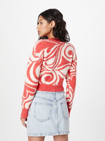 Nasty Gal Knit Cardigan in Red