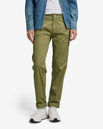 Regular Pantalon chino G-Star RAW en vert : devant