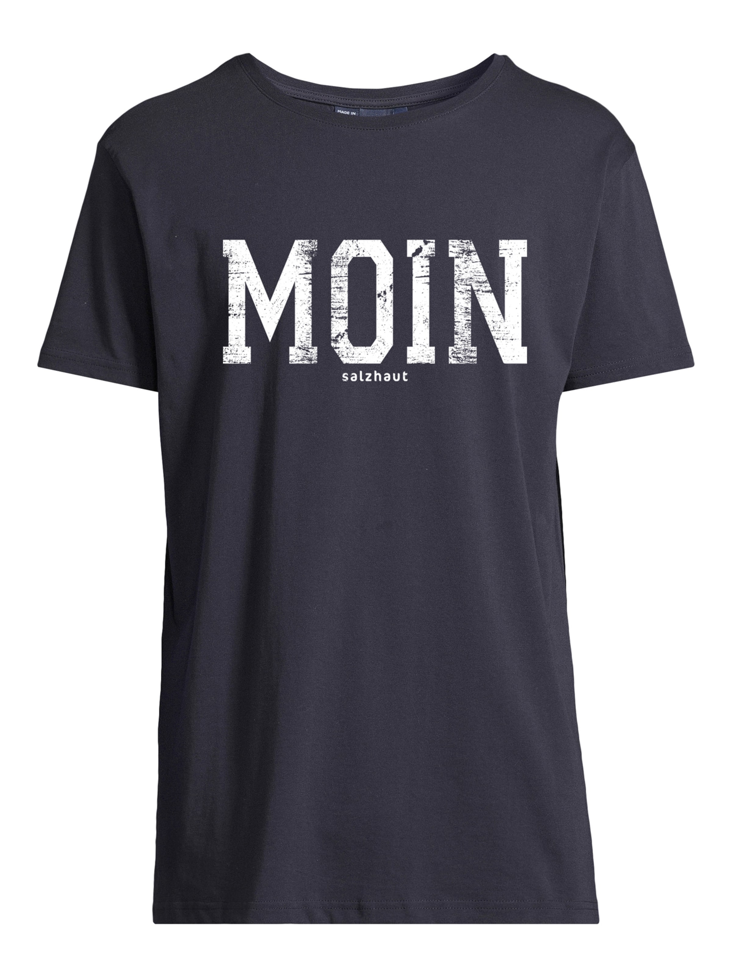 salzhaut Shirt 'Moin' in Blauw: voorkant