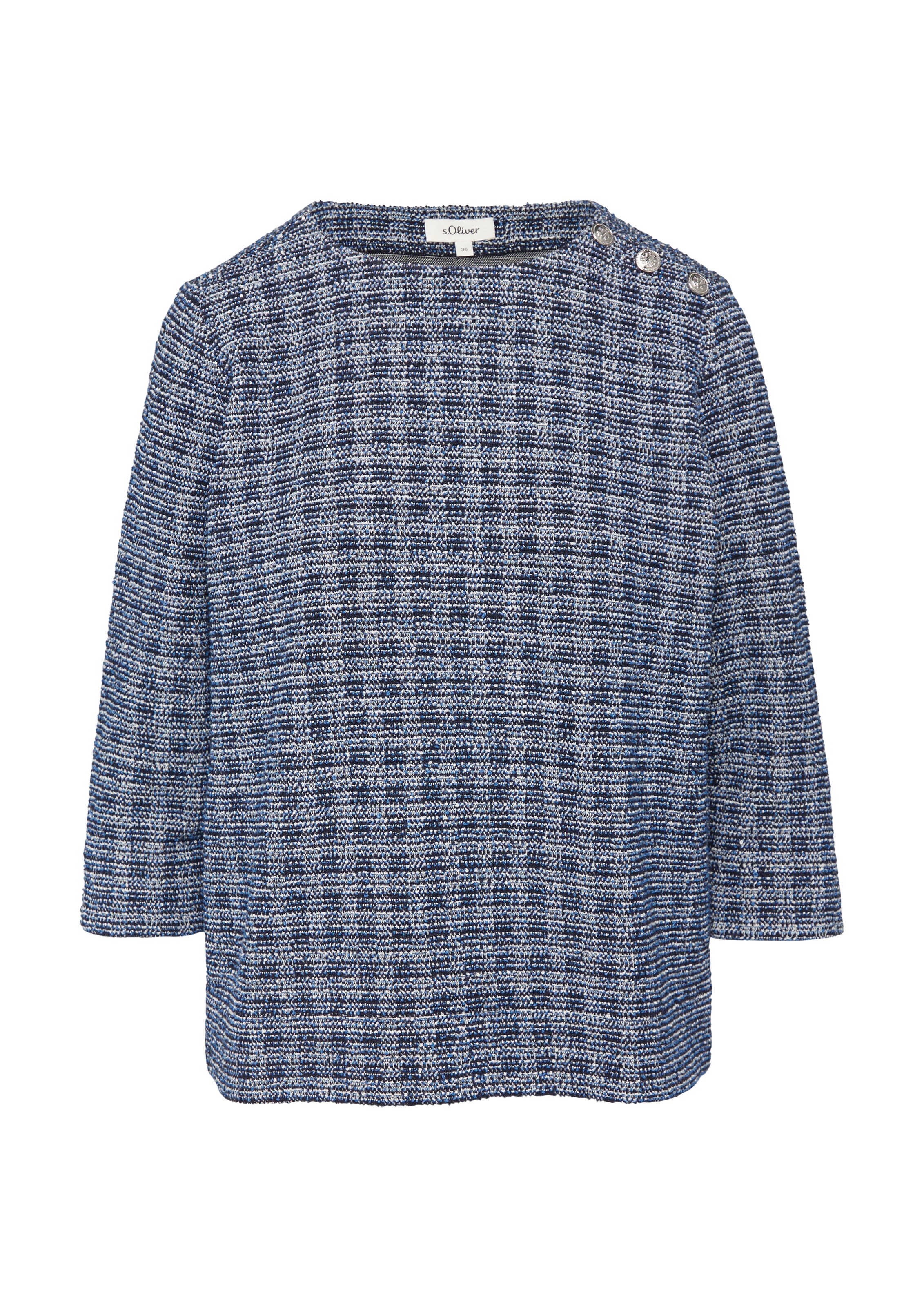 s.Oliver Sweatshirt in Blauw: voorkant