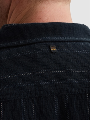 PME Legend - Ajuste regular Camisa 'Shirt with short sleeves and woven stripe pattern' en azul