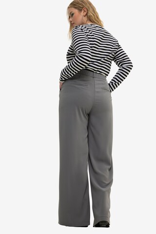 Studio Untold Wide leg Pleat-Front Pants in Grey