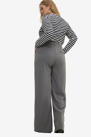 Studio Untold Wide leg Pleat-Front Pants in Grey