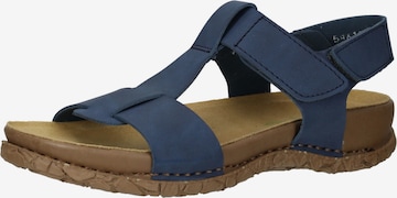 EL NATURALISTA Strap Sandals in Blue: front