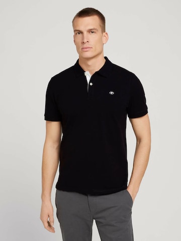 TOM TAILOR Poloshirt in Schwarz: predná strana