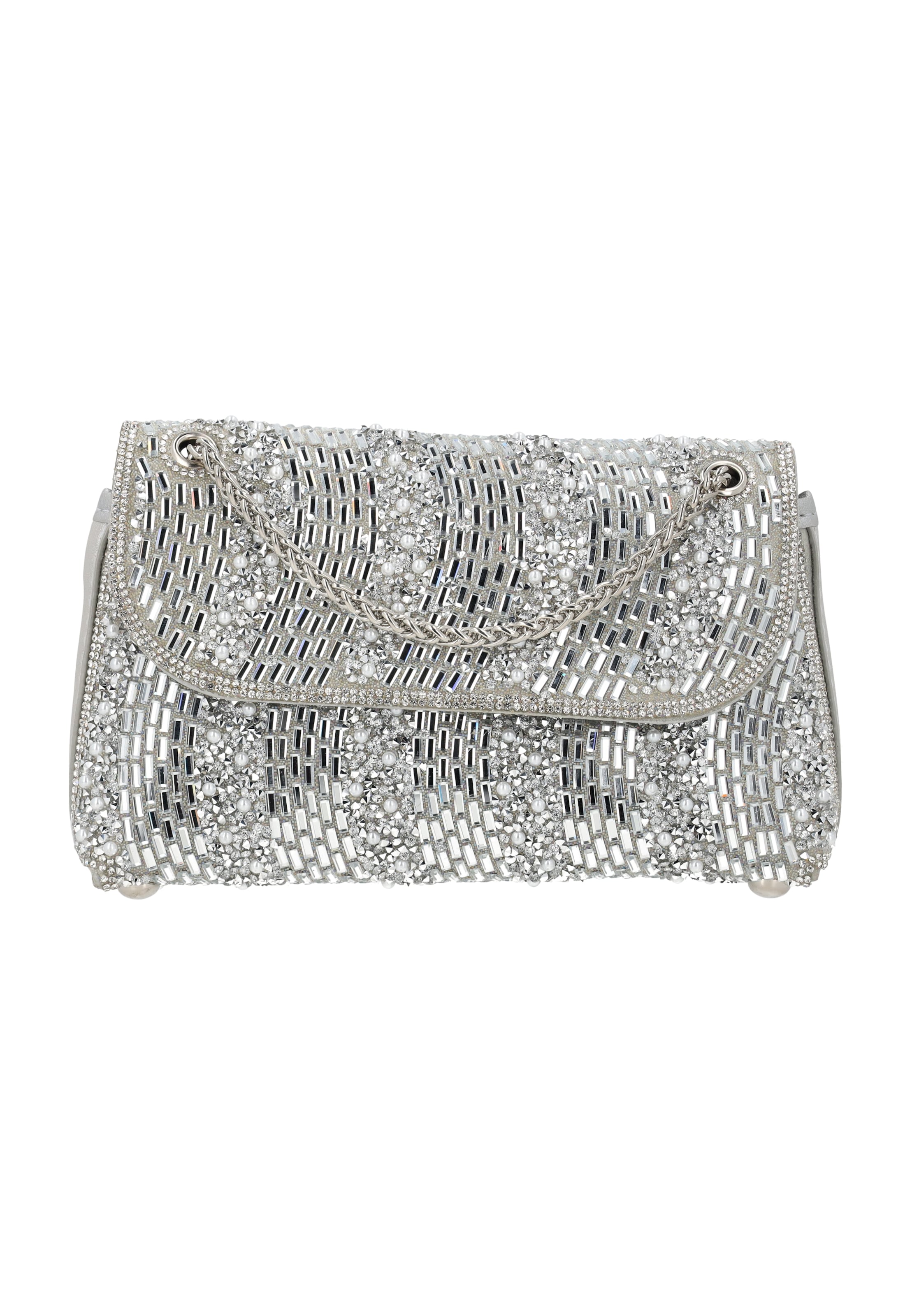 faina Schoudertas in Zilver: voorkant