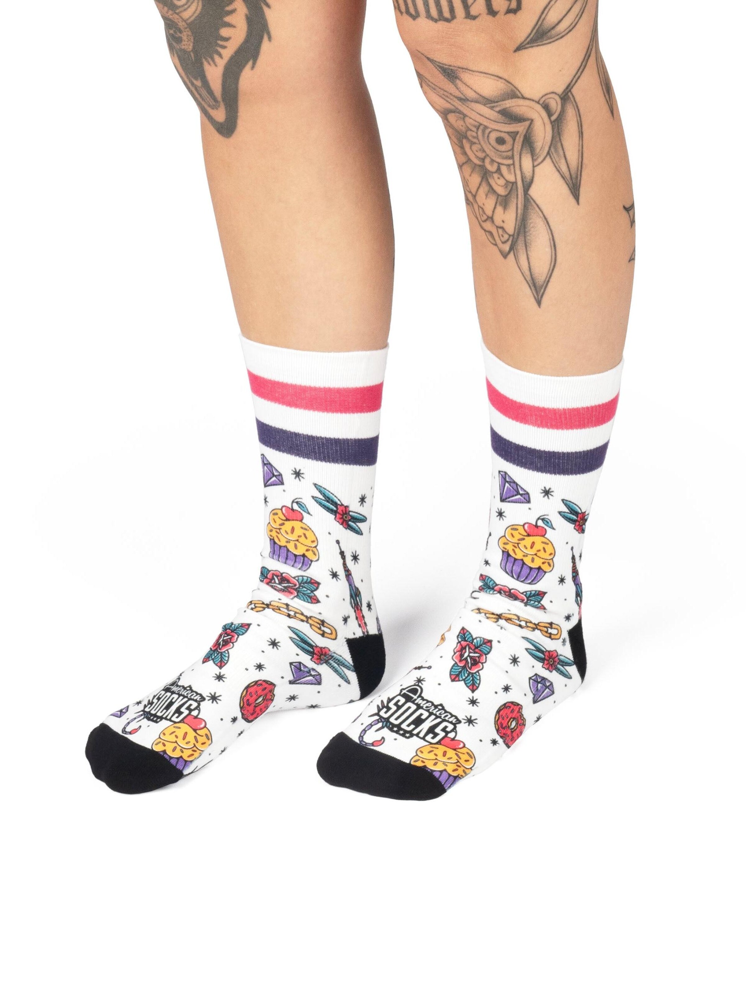 American Socks - Calcetines 'Cupcake' en blanco