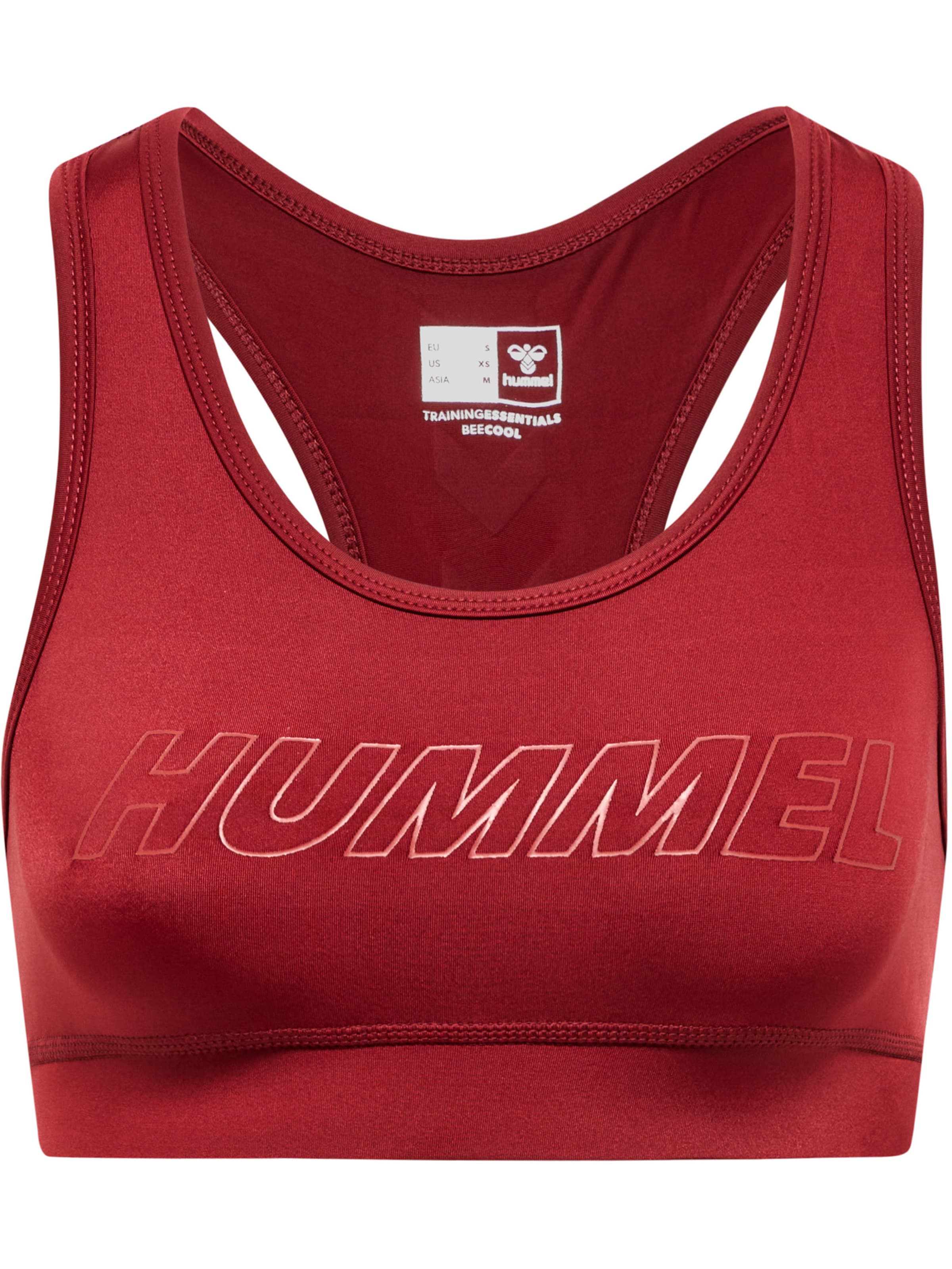 Hummel Bustier Sports-BH i rød: forside