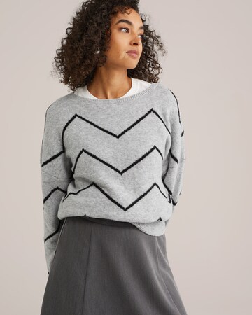 WE Fashion Trui in Grijs: voorkant