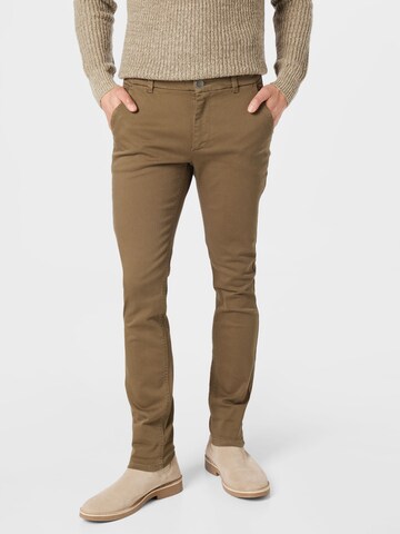 Casual Friday Slimfit Chino nadrág 'Phil' - zöld: elől